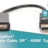 Adaptateur DP male vers HDMI femelle digitus Ak-340400-001-S 20cm – Image 2