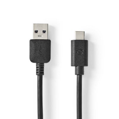 Cable recharge USB-A 3.2 vers USB-C 1m - Nedis CCGW61650BK10