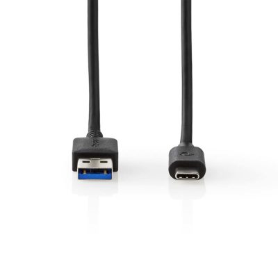 Cable recharge USB-A 3.2 vers USB-C 1m - Nedis CCGW61650BK10 – Image 2