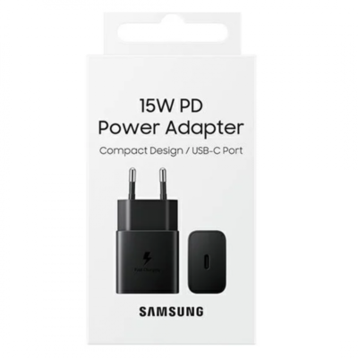 Chargeur USB-C 15w noire Samsung compatible iPhone / Android