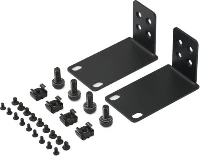 Kit de montage en 19 pouces pour switch rackable avec les vis + écrou cage