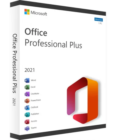 Logiciel Microsoft Office Professionnel Plus 2021 (Word, Exel, Power Point, Publisher, Access, Outlook, Onenote) - 1 Licence a vie