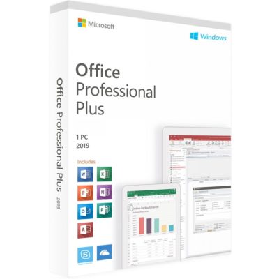 Logiciel Microsoft Office Professionnel Plus 2019 (Word, Exel, Power Point, Publisher, Access, Outlook, Onenote) - 1 Licence a vie