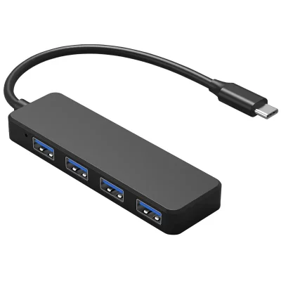 Hub USB-A 3.0 vers 4 ports 3.0 - couleur noire