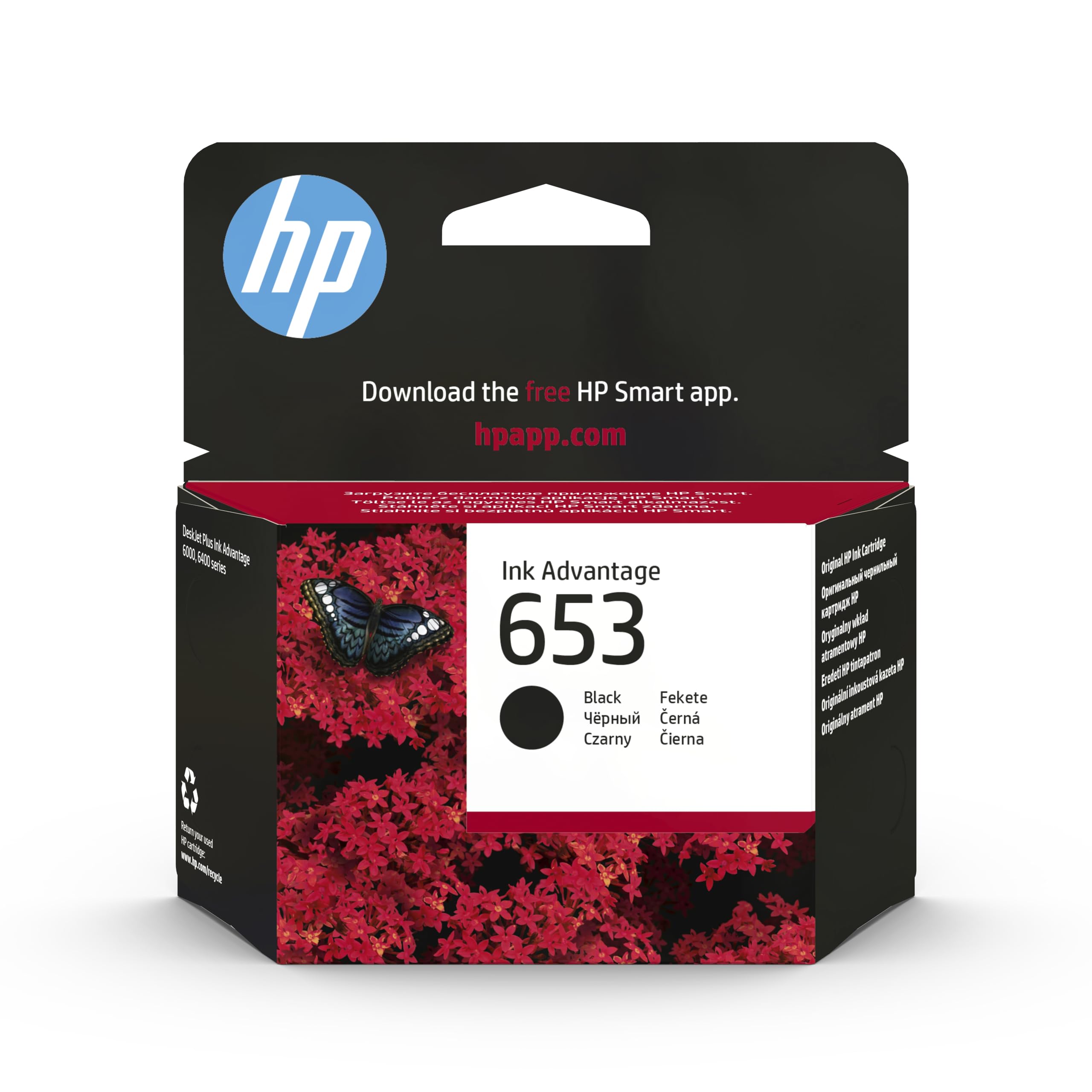 Cartouche encre HP 653 noire standard - 360 pages