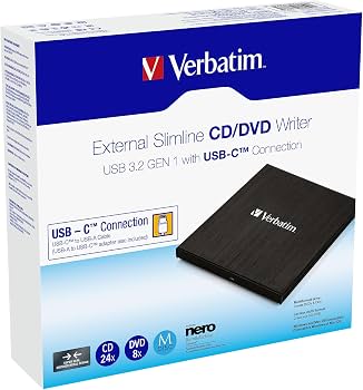 Lecteur graveur CD - DVD externe Verbatim Connexion USB-C